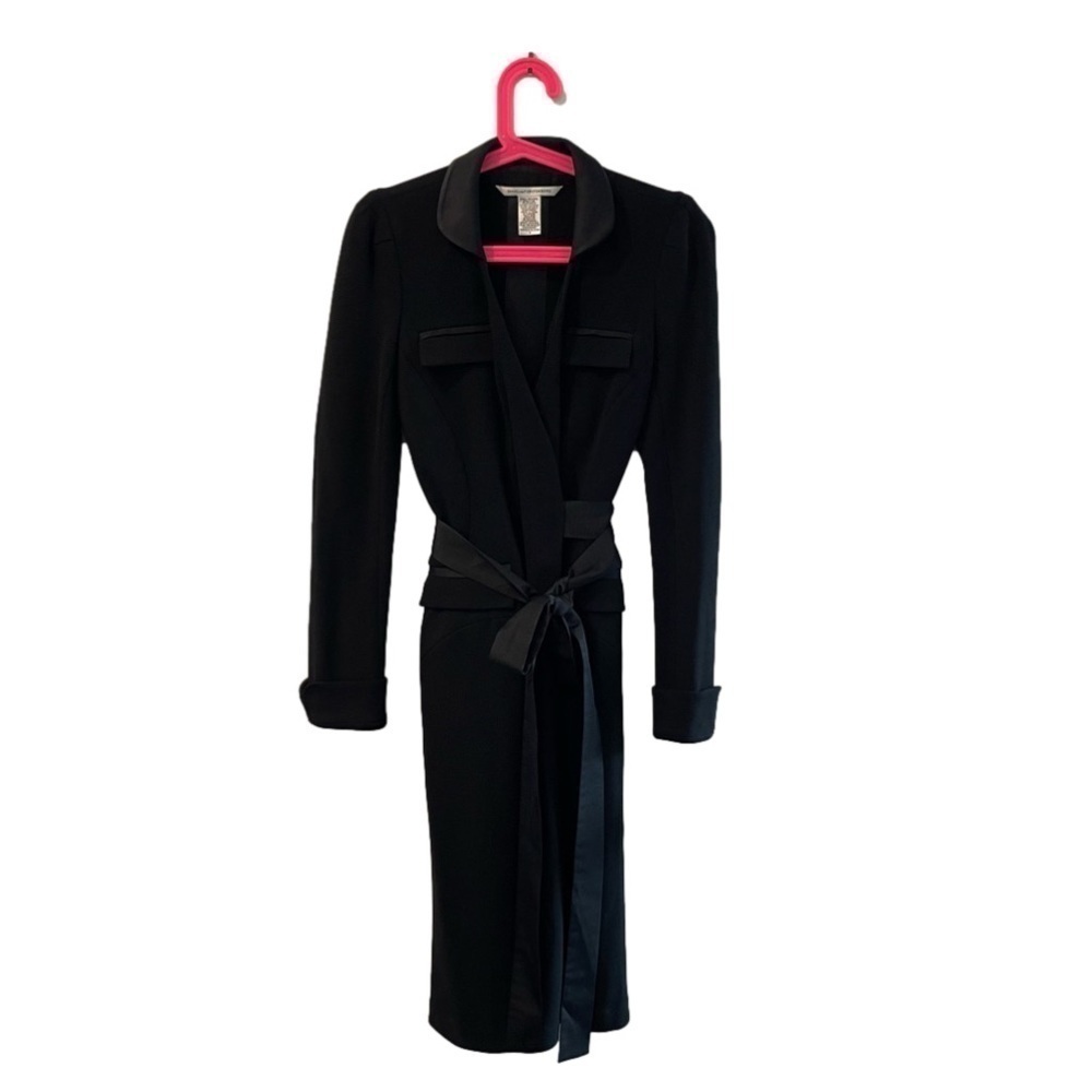 DIANE von Furstenberg Black Wrap Dress size 8
